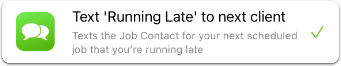 text running late
