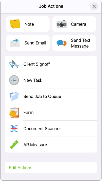 Default favourite Job Actions