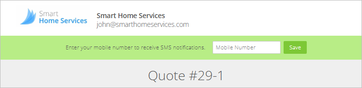 contact information at top of web-based view of Network Request