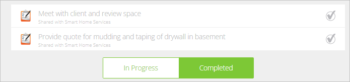 completing job requirements and Network Request