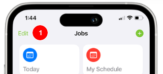 tap Edit from the Jobs view
