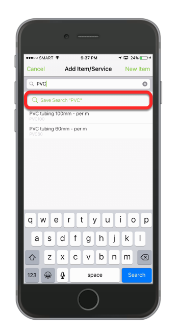 Now hit Save Search icon