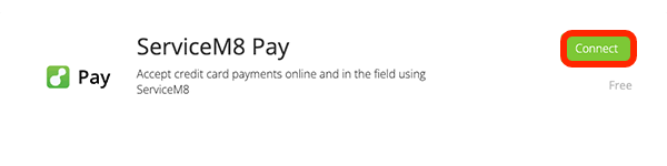 ServiceM8 Pay connect button