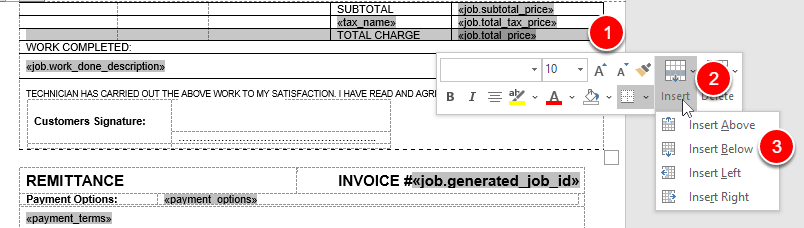 adding rows to a table