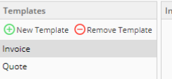 selecting invoice or quote templates