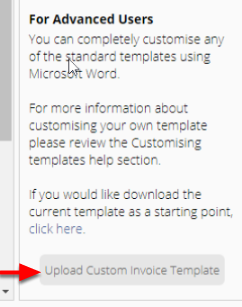 uploading custom invoice template