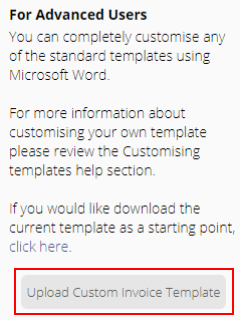 upload custom invoice template