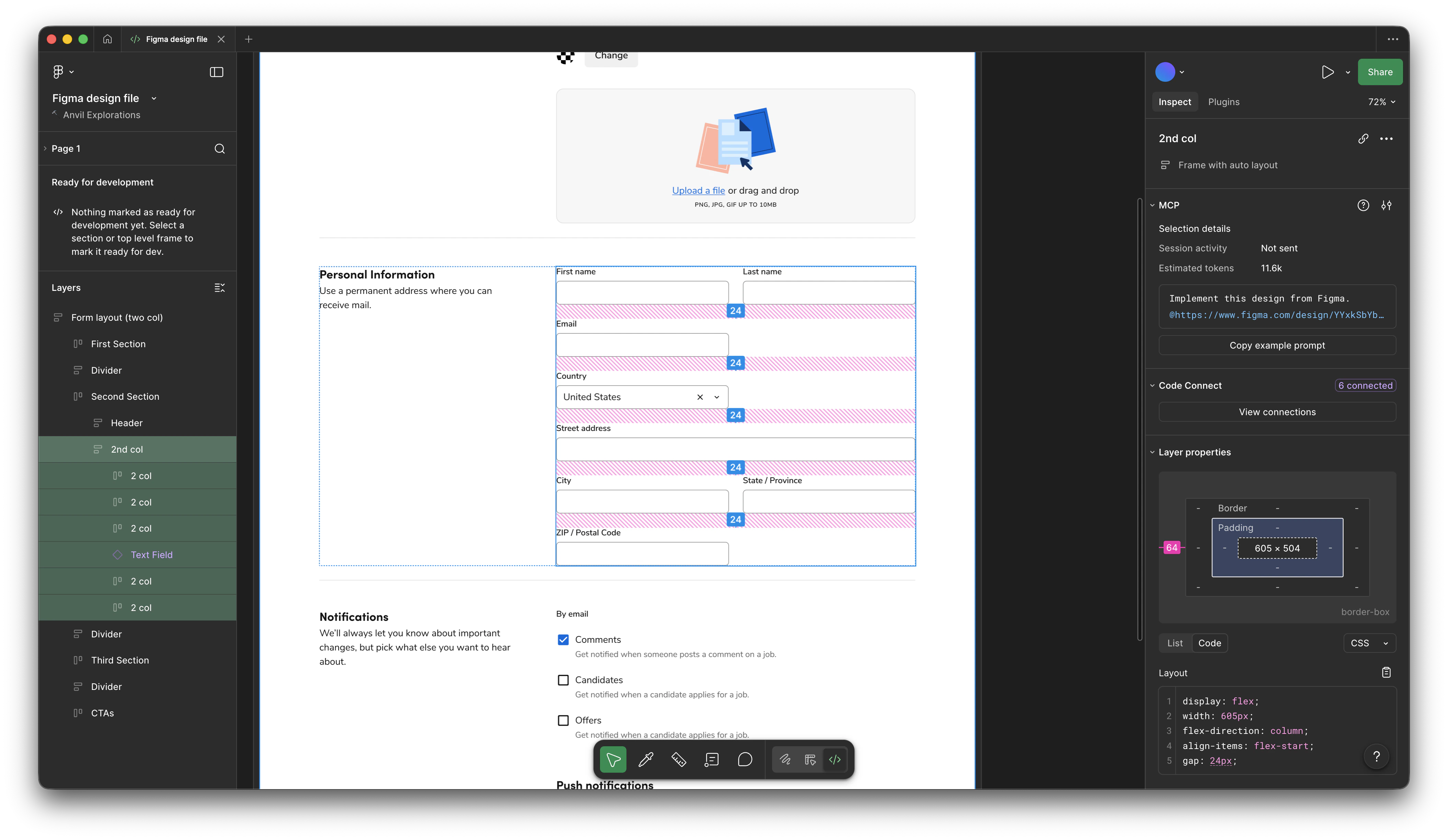 Figma devmode screenshot