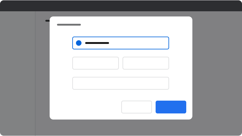 Example of an alert used in a Dialog