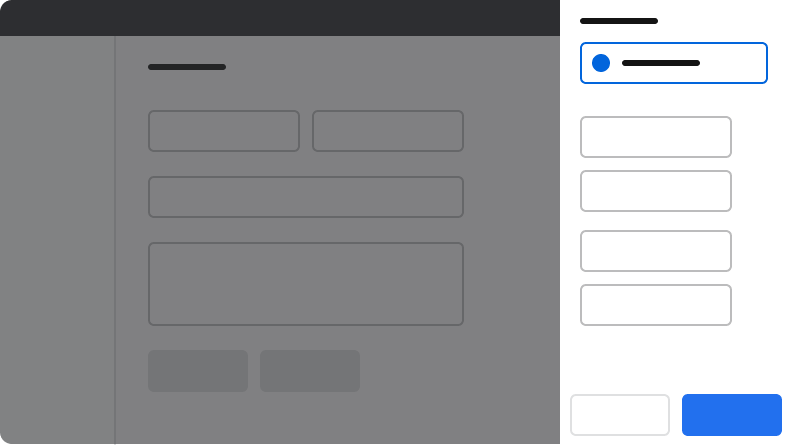 Example of an Alert used in a Drawer