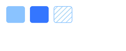3 variables, blue palette