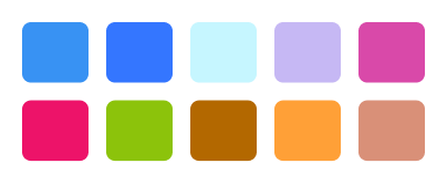 5 plus variables, categorical palette