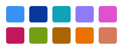 5 plus variables, categorical palette