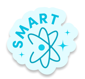 An atom with the word "Smart" above it