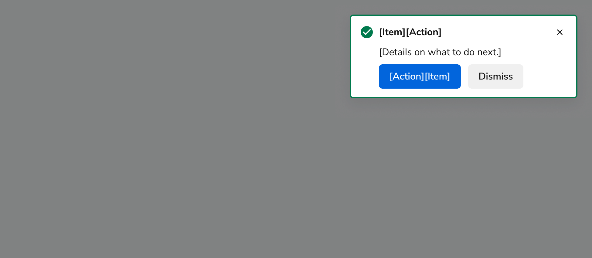 Success Toast
example