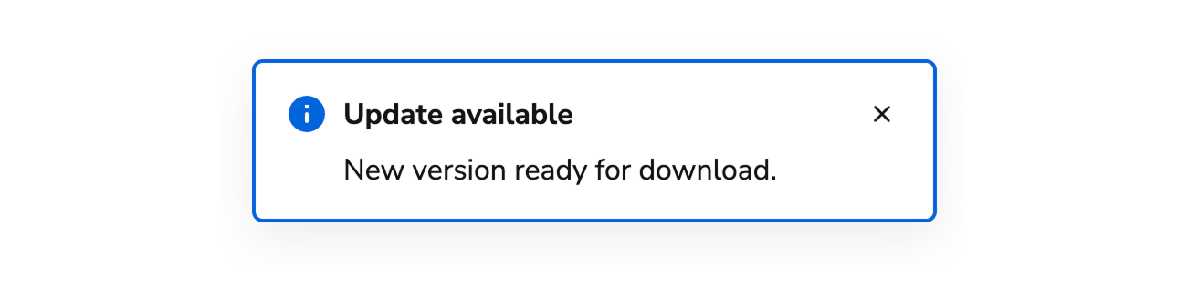 Toast Status Info
Example