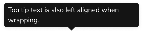 Tooltip options
text