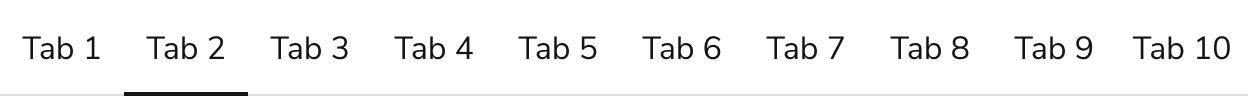 Behavior of filled Tabs with minimal space
available