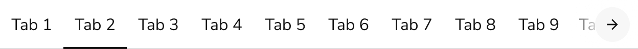 Example of Tab scrolling
behavior