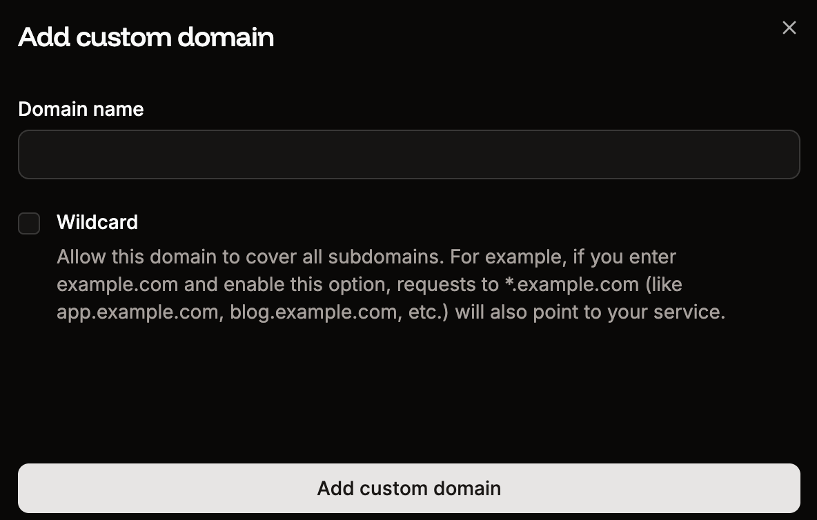 Add your custom domain to your application in Sevalla