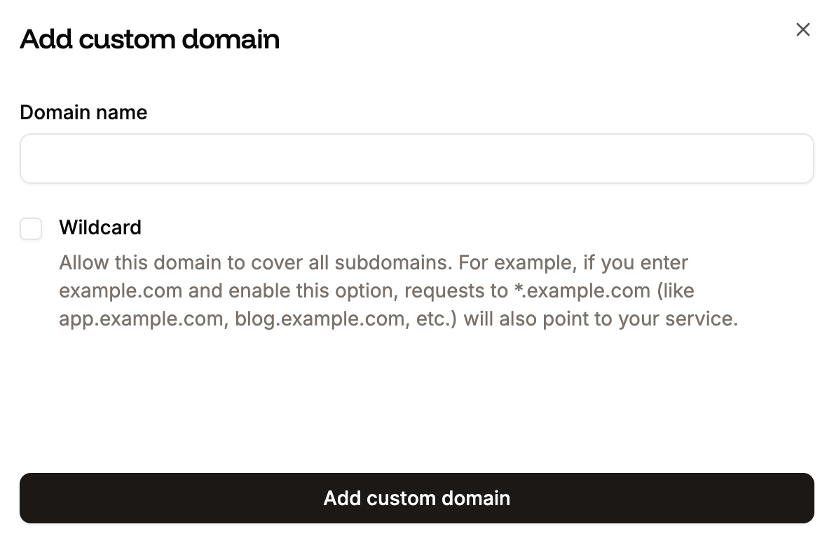 Add your custom domain to your application in Sevalla