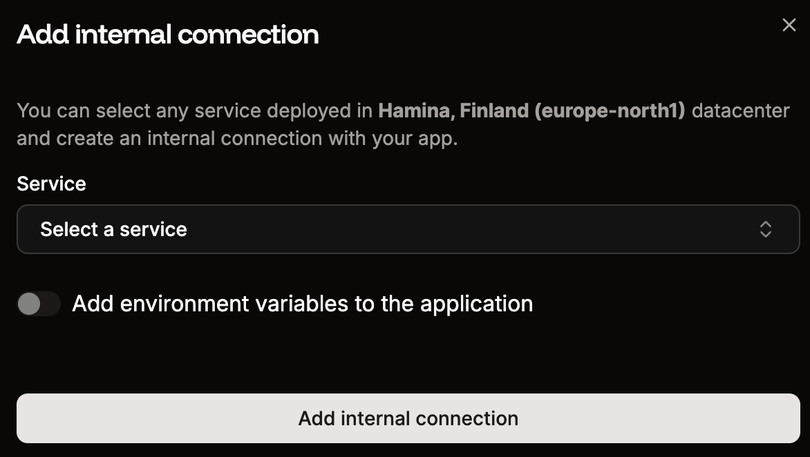 Add an internal connection