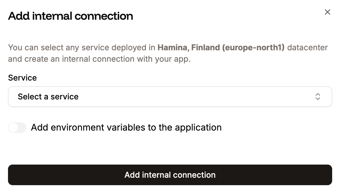 Add an internal connection