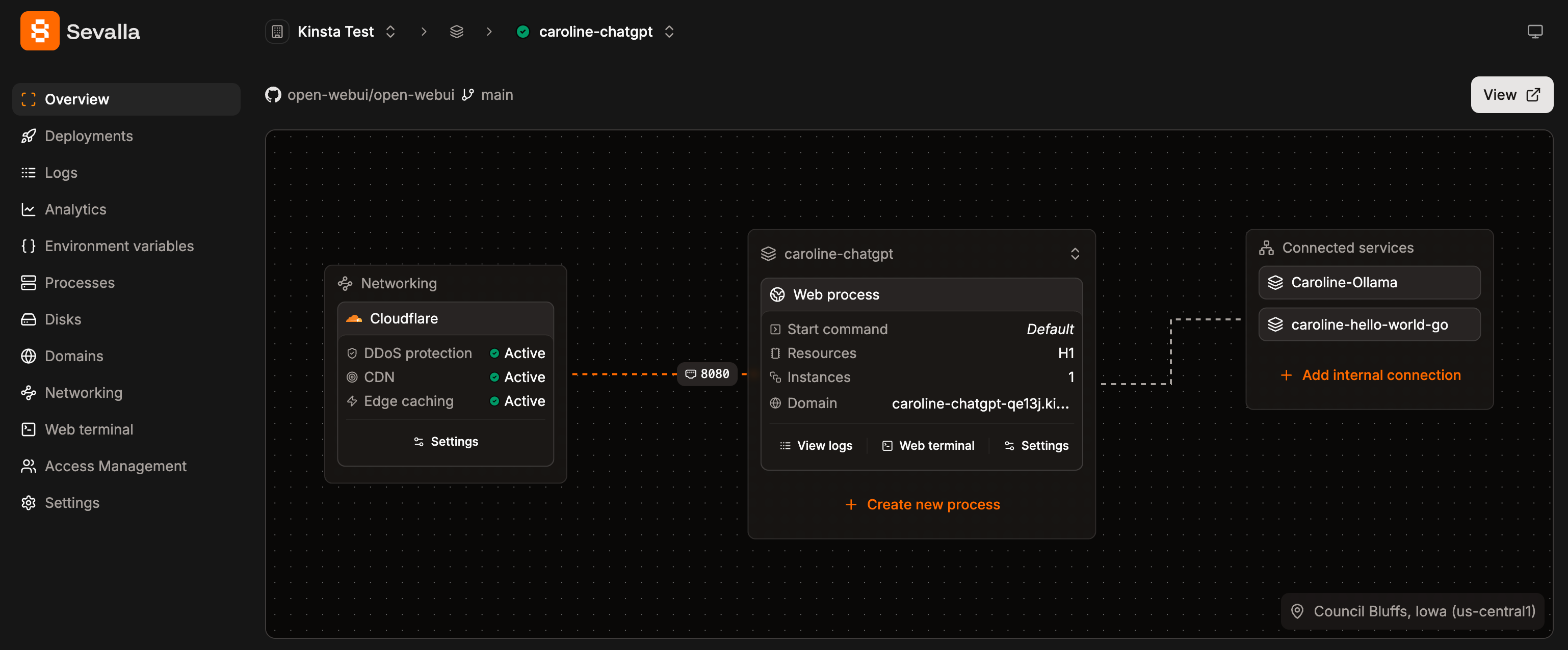 Application Overview dark theme