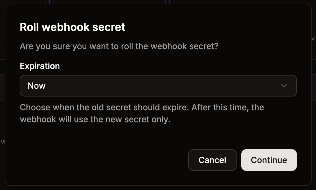 Select the expiration time for the old secret
