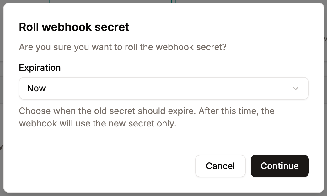 Select the expiration time for the old secret