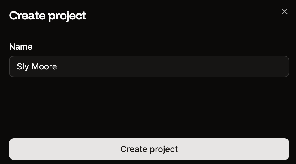 Create a new project in Sevalla