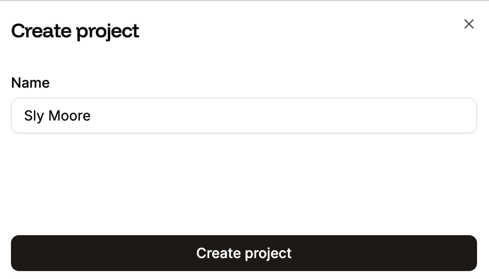 Create a new project in Sevalla