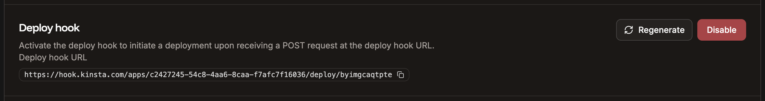 Set up a deploy hook for your application