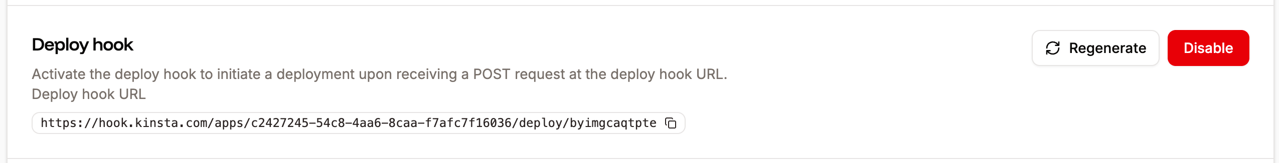 Set up a deploy hook for your application