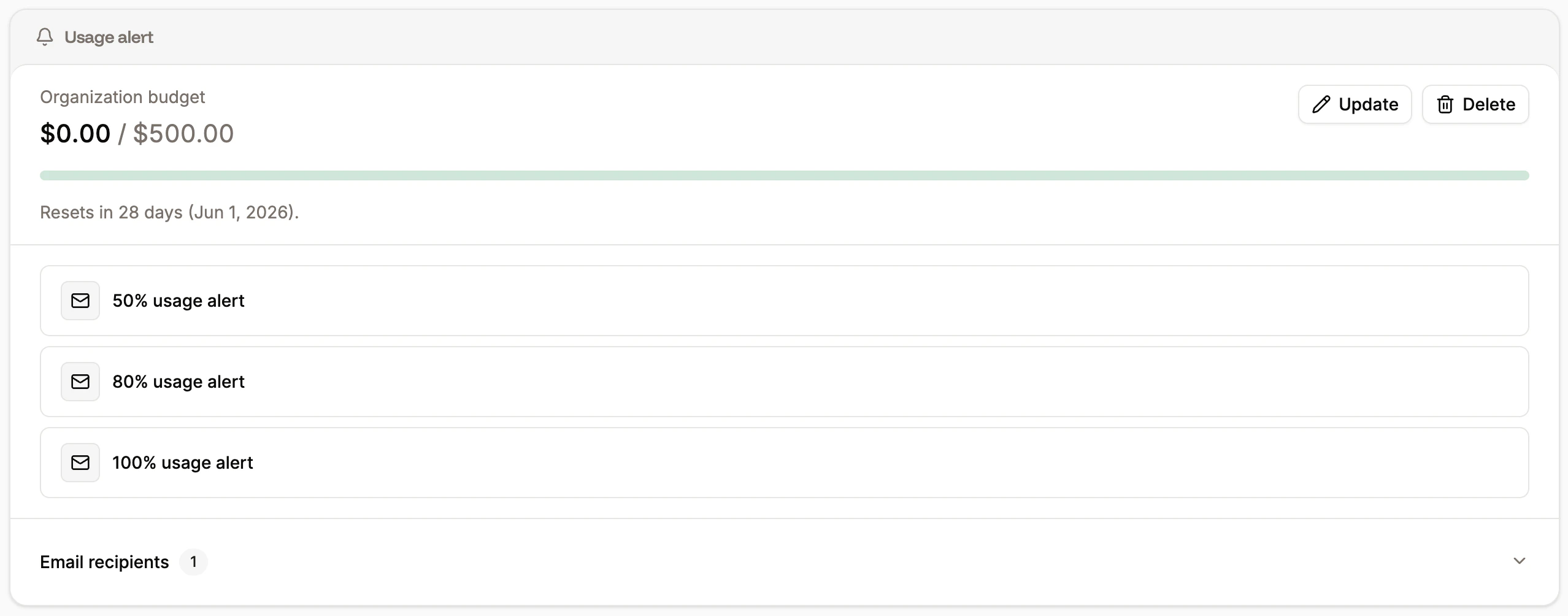 Update or delete alerts in Sevalla