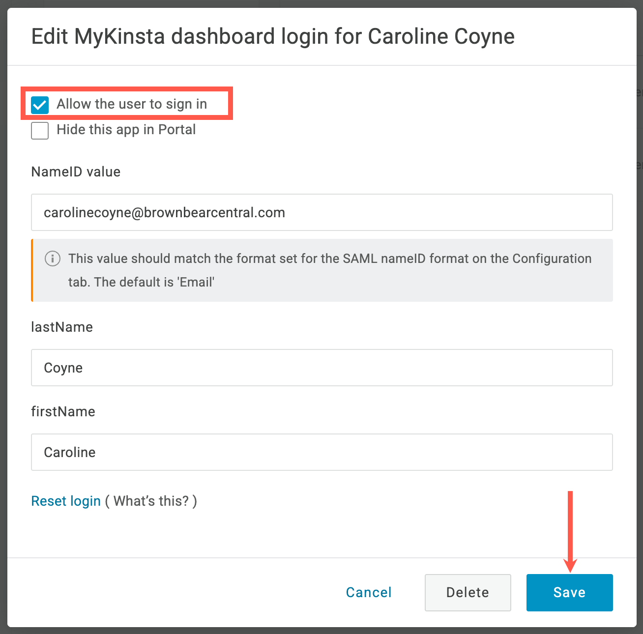 Onelogin Save App User Assign