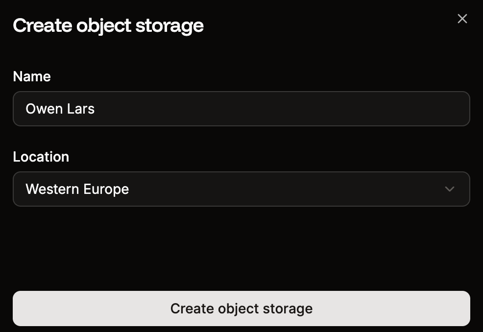 New object storage