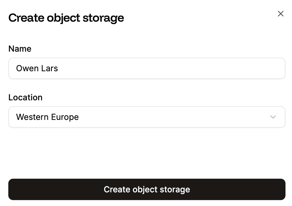 New object storage