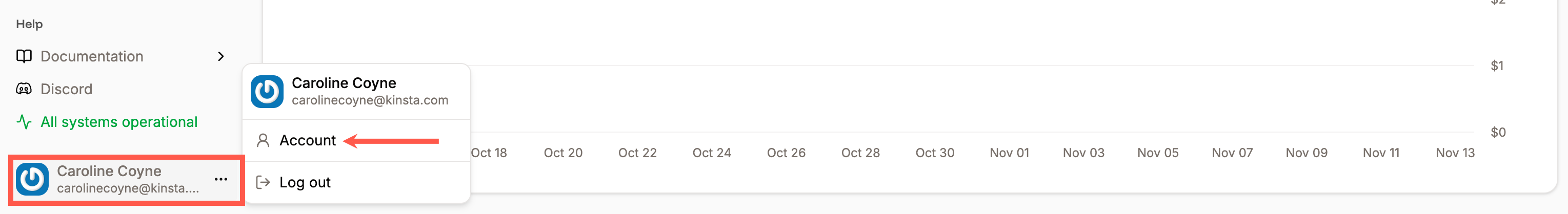 Sevalla user settings