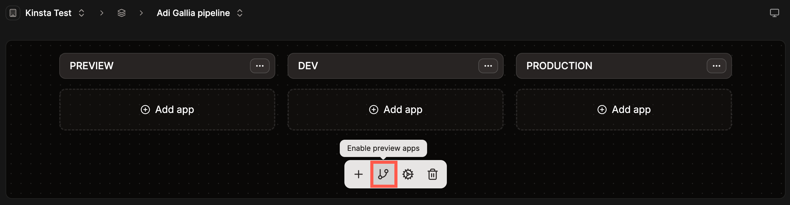 Enable preview apps for your pipeline
