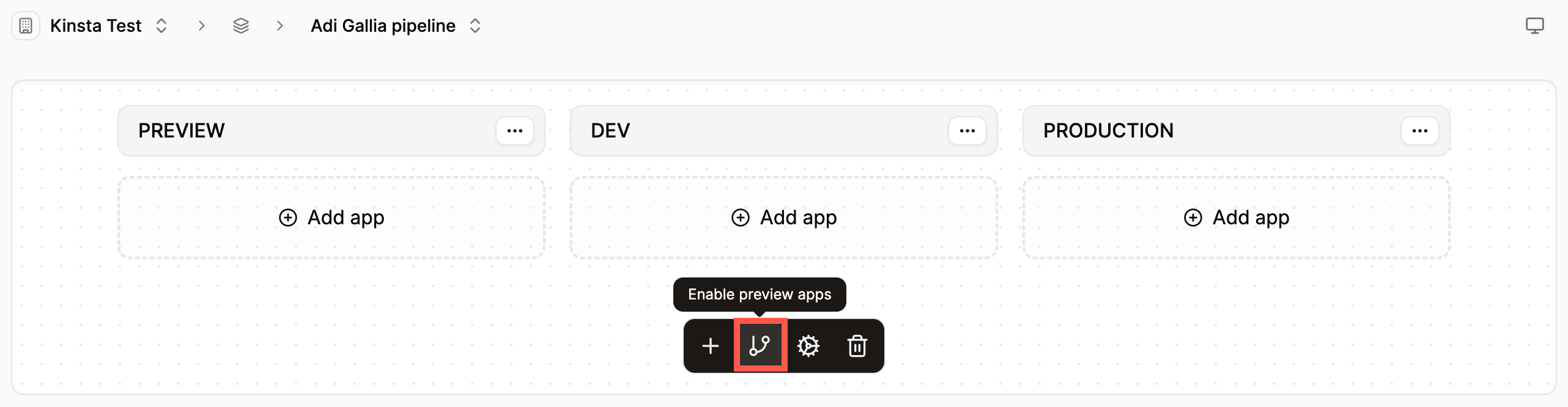 Enable preview apps for your pipeline