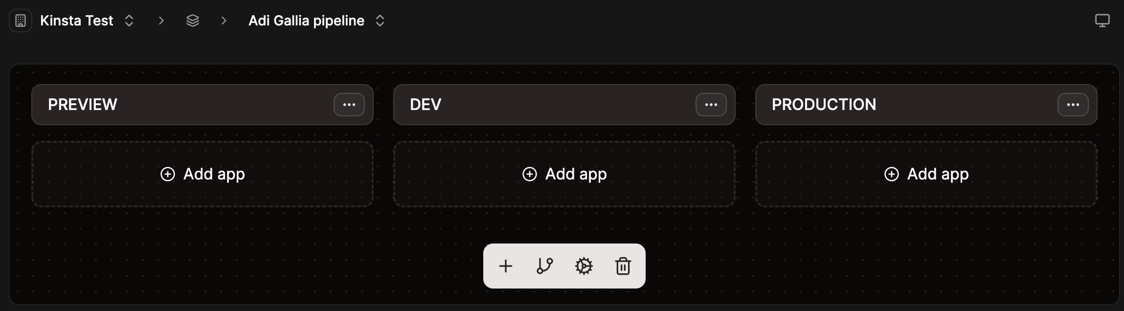Application pipeline workflow