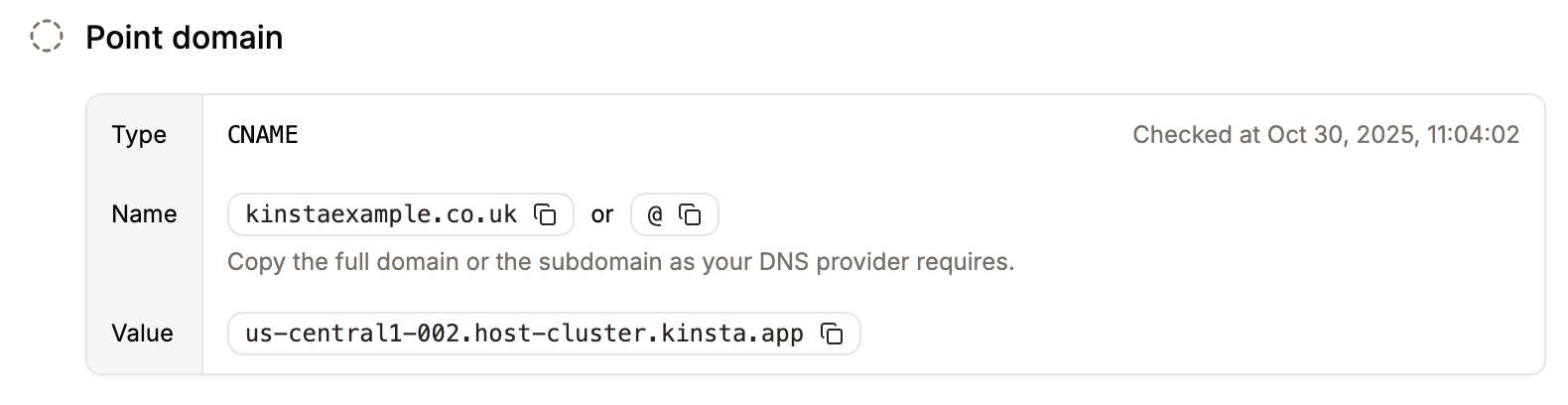 Point your application domain