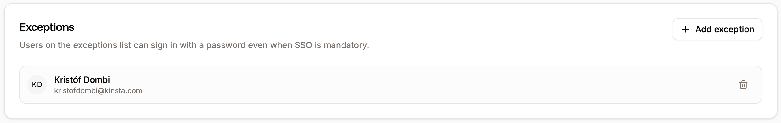 Users who can still sign on with a password when mandatory SSO is enabled