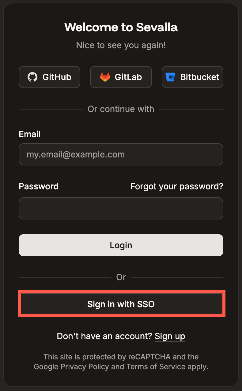 Sign in to Sevalla with SAML SSO