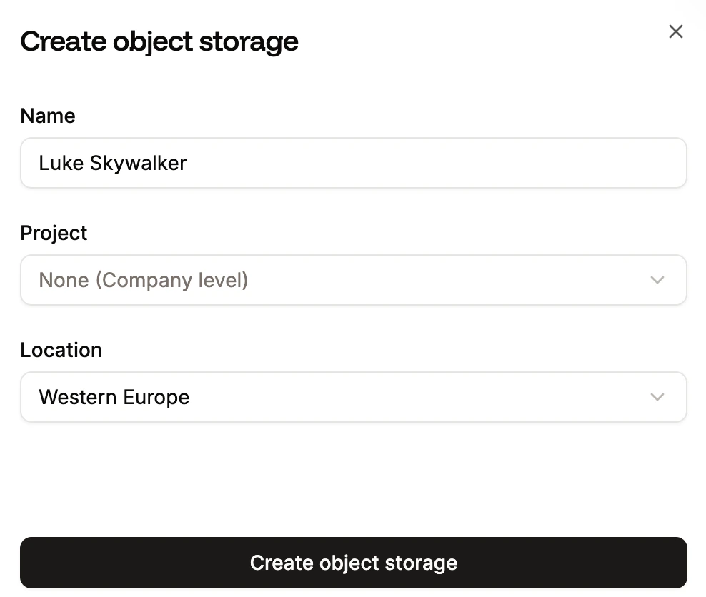 New object storage