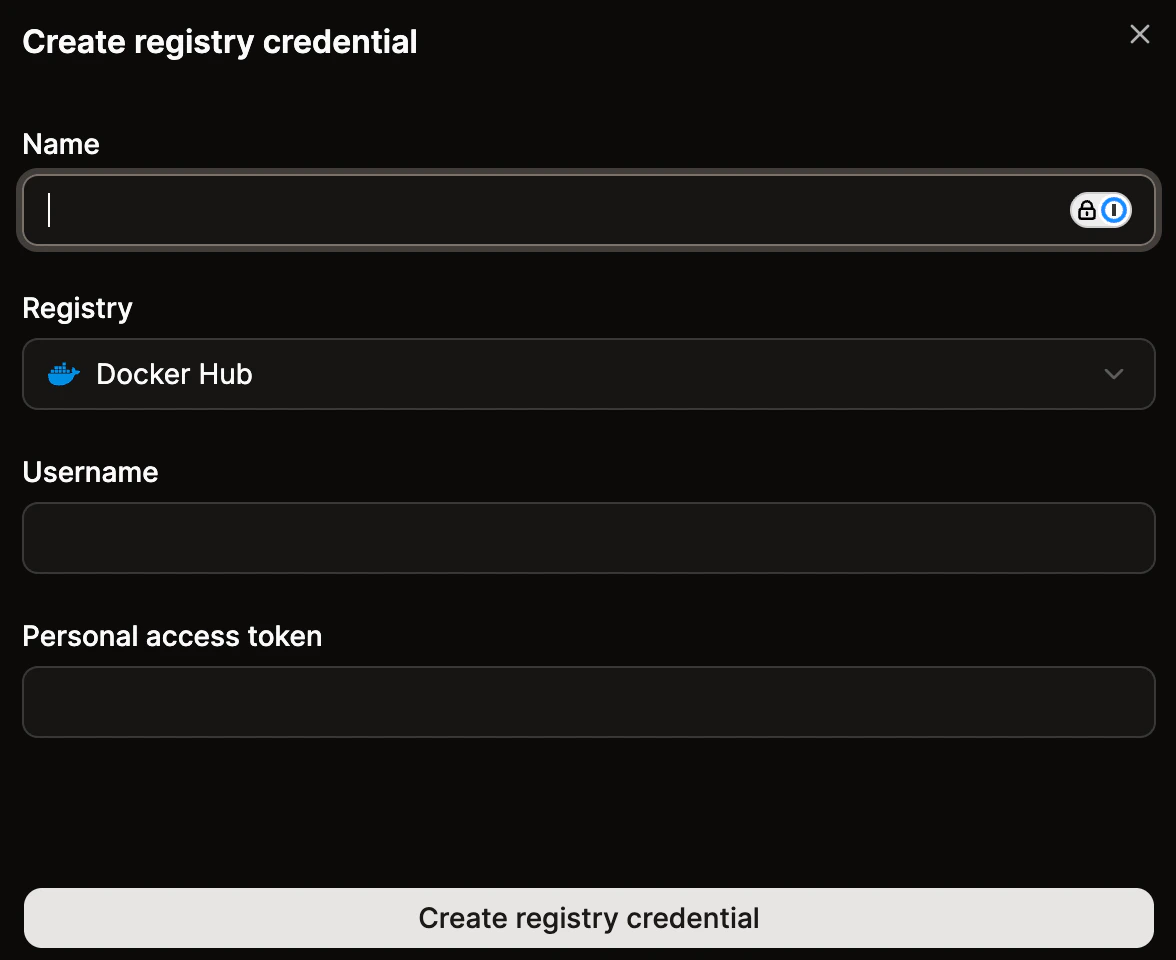 Registry credential details