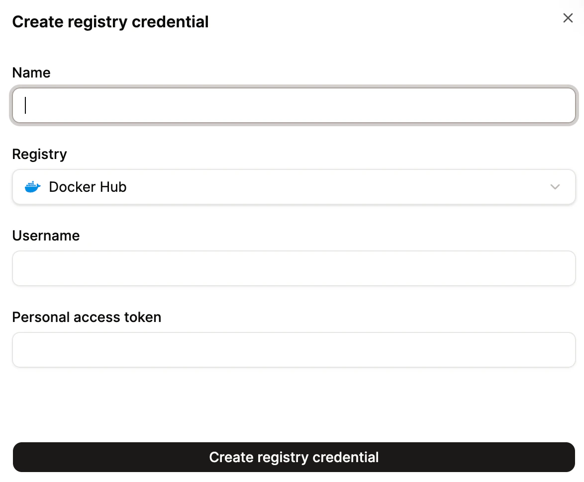 Registry credential details