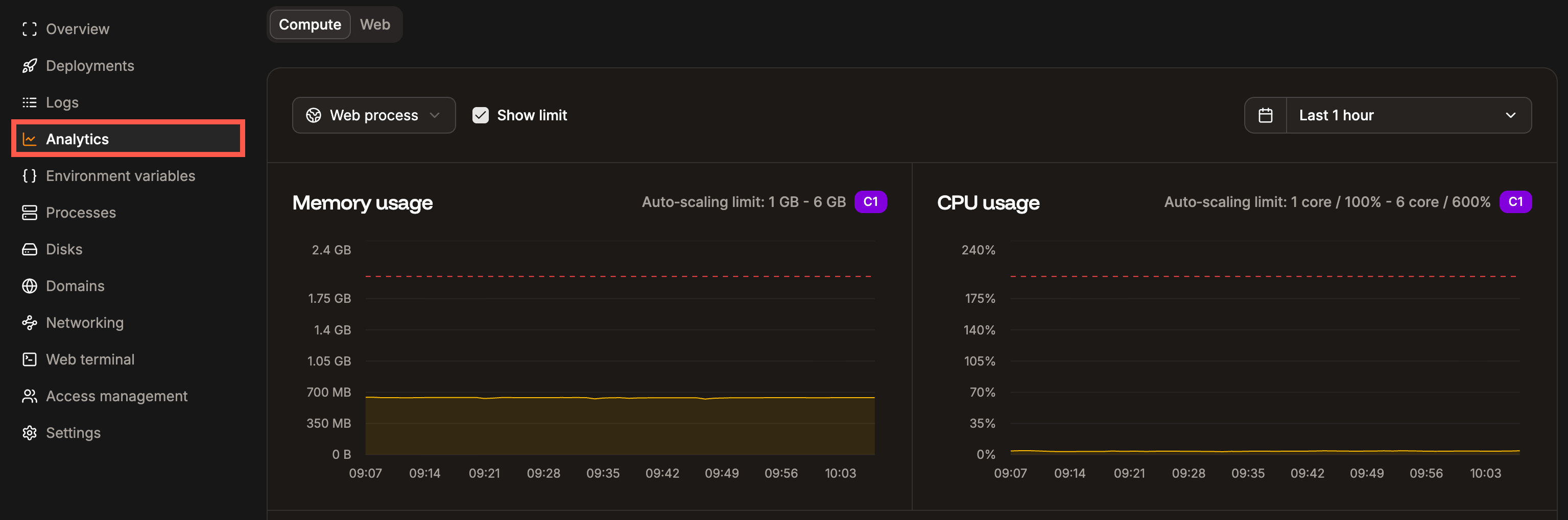 Application-level Analytics in Sevalla