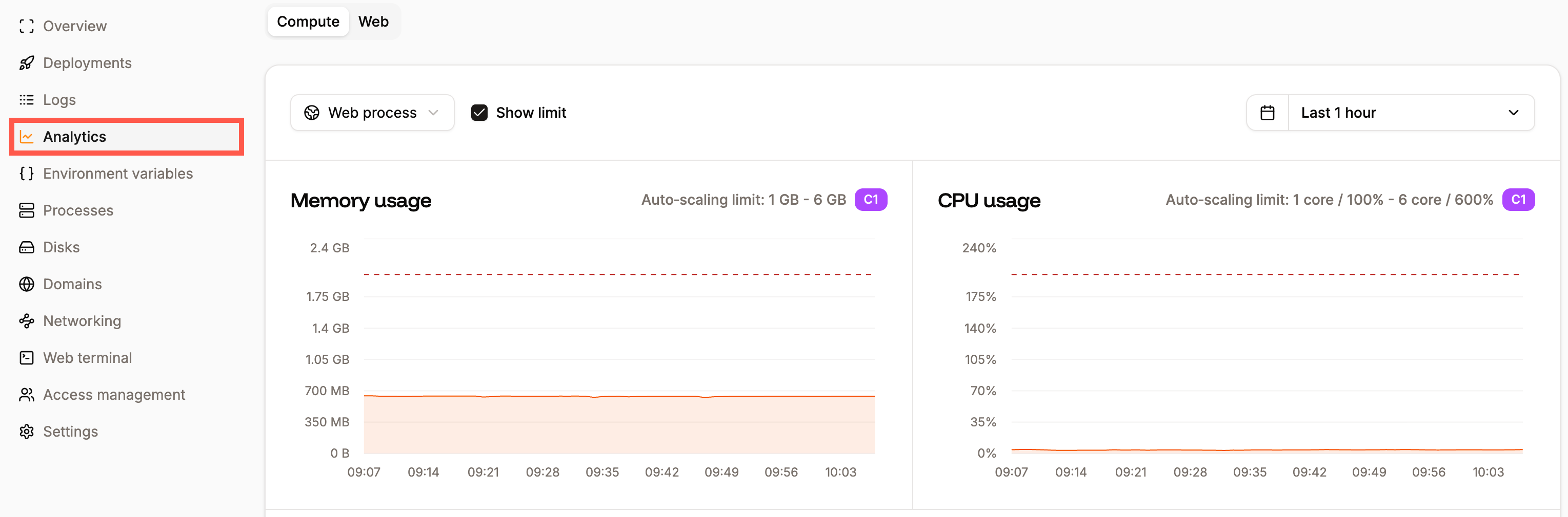 Application-level Analytics in Sevalla